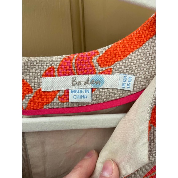 Boden Cap Sleeve Cotton Dress Women's Size 8R EUC - Picture 4 of 7